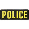 POLICE embroidery patches 3X9 hook on back gold
