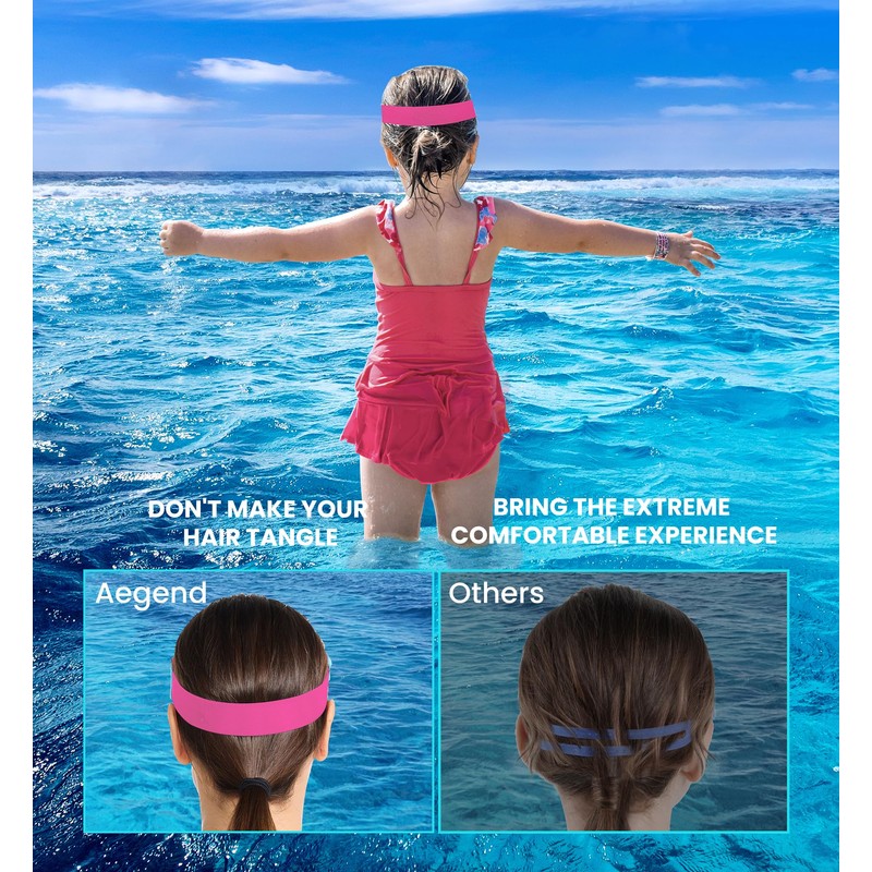 Aegend Kids Swim Goggles with Nose Cover, Snorkel Diving Mask