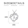 PROESS Initial Necklaces for Women Mom Wife, Sterling Silver Heart