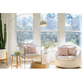 Monono Studios Set of 2 Pink Velvet Throw Pillow Covers 18 x 18 Inch