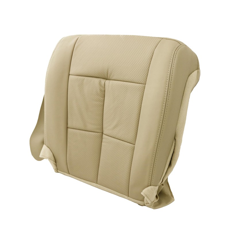 Zieichy Driver Side Bottom Replacement Perforated Leather Seat Cover Tan