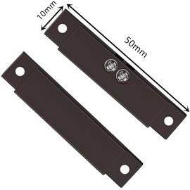 Magnetic Door Switch NC Wired Door Alarm Magnetic Contact Sensor with Double Side Tape Brown 4 Sets
