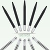 Microblading - 10 bolígrafos manuales para cejas, microcuchillas, de aluminio,