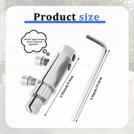 Pcmursal Broken Threaded Pipe Extractor Tool, Broken Pipe Extractor Tool, Stripped Screws and Damaged Bolts (Silver)