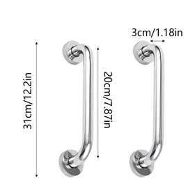 DALAETUS 2 Pcs Grab Bar for Bathroom,Shower Safety Handle Support,Stainless Steel Bathroom Balance Grab Bar for The Elderly,Children,The Persons with Disabilities and Injured