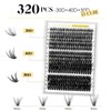 Eyelash Extensions Set, 320 Pieces, LANKIZ False Eyelashes, 30D +