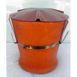 Savecap Terracotta Cap Capper Cowl for disused Chimney pots 125-250mm Int Dia. Keeps Nesting Birds Like Jackdaws Out of Chimneys & Keeps Out rain & Snow..