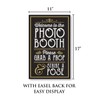 PERFECT PHOTO BOOTH PROP SIGN WITH EASEL BACKER STAND, Great