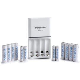 Panasonic K-KJ55MC84CZ Eneloop Power Pack; 8AA, 4AAA y batería Avanzada Cargador rápido de 3 Horas