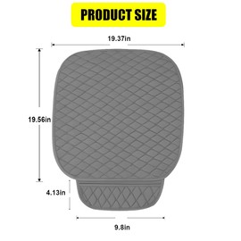 DUSCOKE Car Seat Cover, Comfortable Anti-Slip Linen Auto Front Seat Protector, Breathable Seat Bottom Cushion Pad with Storage Pocket, Universal Vehicle Interior Accessory for SUV Truck (Grey)