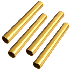 MissZM Aluminum Track & Field Relay Sticks Racing Team Corrosion Resistant High Strength Smooth Surface Suitable for Outdoor Sports Practice Athletes (4 Gold)