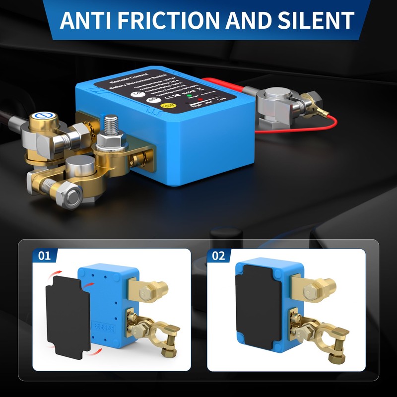 RVBOATPAT Kill Switch 12V 240A Remote Battery Disconnect Switch Automatic