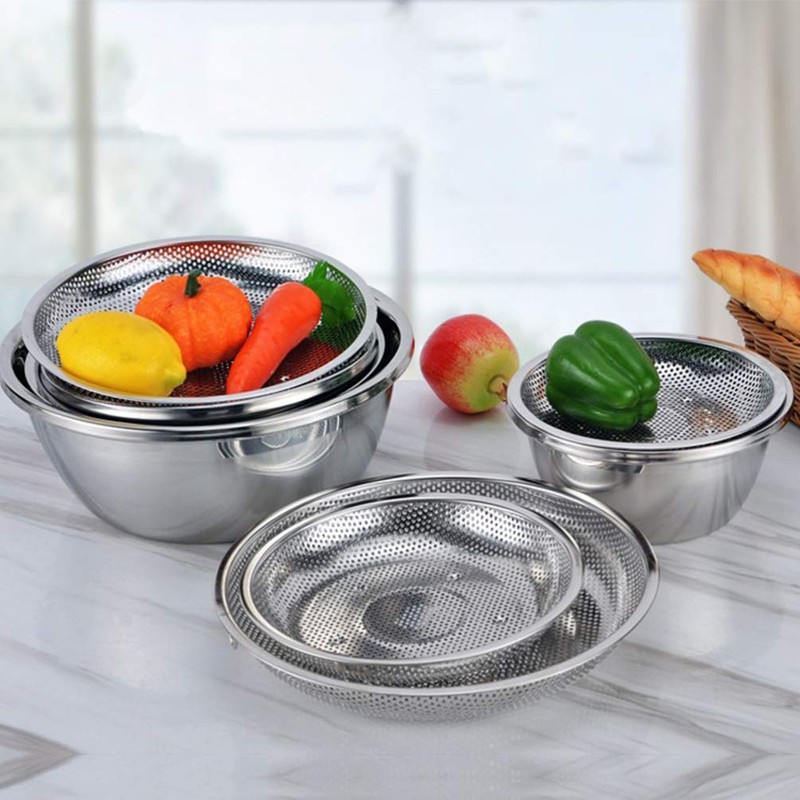 Insert Stainless Steel Insert Kitchen Sieve Fruit Sieve Vegetable Washing