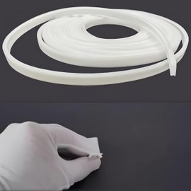 KSDLMPA 16.4Ft/5M Silicone LED Cover, Alumium Profile Silicone Channel Diffuser Flexible PC Lampshade Line for Strip Lights, Ceiling Lamp, Under Cabinet Cover Replaceable Installation (12mm)