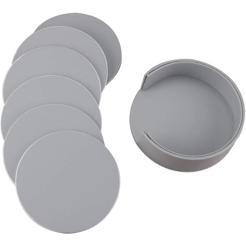 Coasters for Drinks, Thipoten Leather Coasters with Holder, Protect Furniture