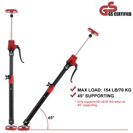XINQIAO Third Hand Tool 3rd Hand Support System, Premium Steel Support Rod with 154 LB Capacity for Cabinet Jack, Drywall Jack& Cargo Bars, 23.6 IN-45.3 IN Long, 2 PC