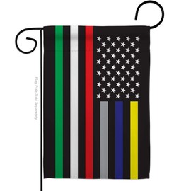 Americana Home & Garden US First Responders Line Garden Flag EMT Paramedic EMS Nurse Emergency Medical Technician Supoort House Decoration Banner Small Yard Gift Double-Sided, Made in USA