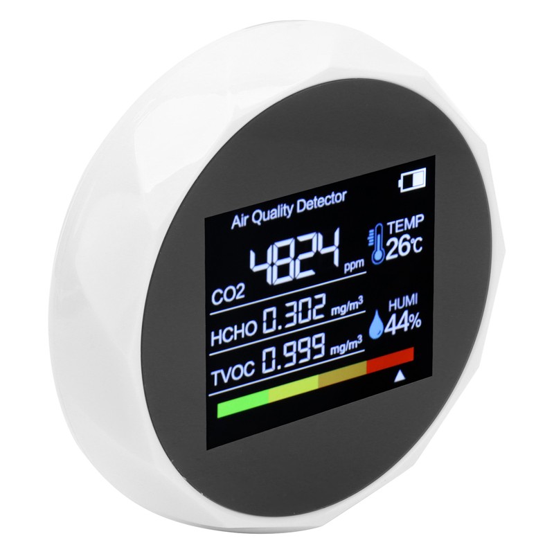 Air Quality Detector Multifunction TVOC CO2 Detector Digital Temperature Humidity