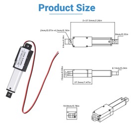 Linear Drive 12 V DC 30 mm Hub Linear Motion Actuator Noise Cancelling Waterproof Linear Motor Mini Electric Linear Actuator (Hub 30 mm - 4 mm/s-150N)