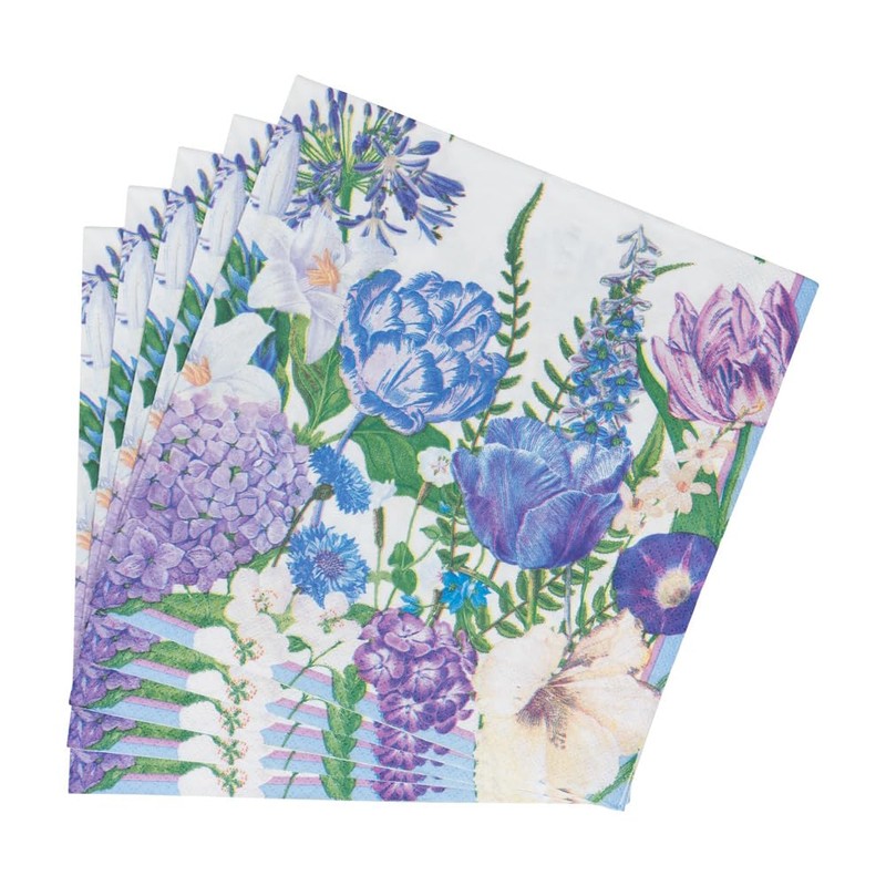 Caspari Shades Of Blue Dinner Napkins - 20 Dinner Napkins
