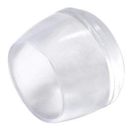 Adsamm 16 x Leg tips | Ø 0,79'' (Ø 20 mm) | transparent | round | Premium quality outer caps for tubular steel chairs by