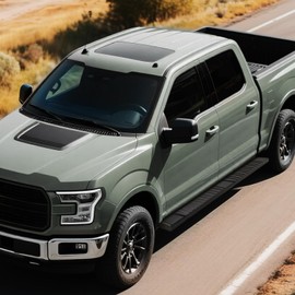 TNMT 6" Running Boards Compatible with 2015-2025 Ford F-150 SuperCrew Cab 4-Door, Black Aluminum Alloy Side Step Rails Nerf Bars for Truck