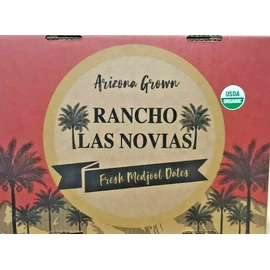 Rancho Las Novias. 5LB LARGE  FRESH ARIZONA'S GROWN PREMIUM ORGANIC MEDJOOL DATES.