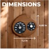 Premium Wooden Sauna Thermometer & Hygrometer - Large Numbers, Durable
