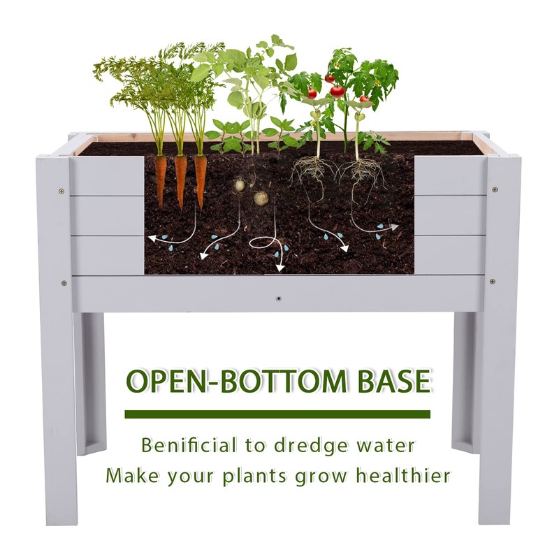 Chonsun Kids Raised Garden Bed 30 x 24 x 18