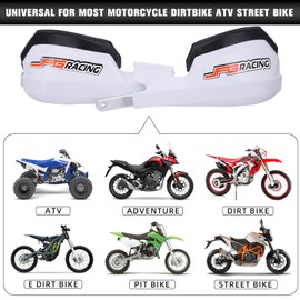 JFG RACING Handguards,Motorcycle Hand Guards Universal for 7/8" 22mm and 1 1/8" 28mm Handlebar for Dirt Pit Bike Motocross Enduro Snowmobile YZ KLR CRF TW TTR DRZ 125 150 200 250 350 450 - White