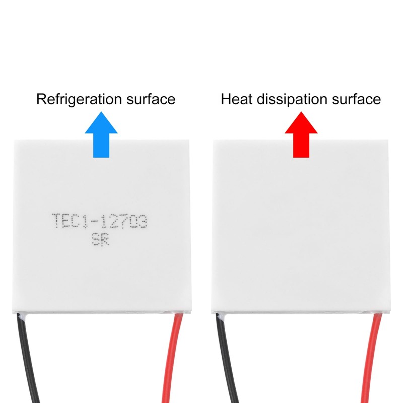 sourcing map TEC1-12703 Semiconductor Refrigeration Tablets 15.8V 3A 28W Heatsink