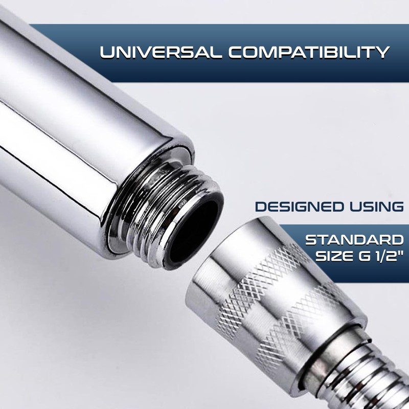 Shower Hose 2.5 m Stainless Steel Flexible Universal Anti-twist Shower