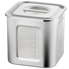Akagawa Utsuzakusho AG 21-0 Square Kitchen Pot with Graduation, 6.5 inches (16.5 cm) (Handless)