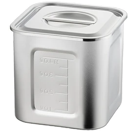 Akagawa Utsuzakusho AG 21-0 Square Kitchen Pot with Graduation, 6.5 inches (16.5 cm) (Handless)