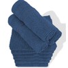 CASABELLA Premium Quality 12 R-Blue Face Towels (30x30CM) Highly Absorbent