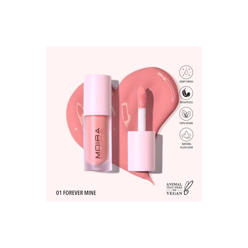 Moira Love Steady Liquid Blush Rubor Líquido Forever Mine 01