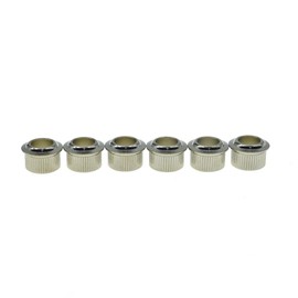 KAISH Metal Brass 10.2mm Vintage to Modern Guitar Tuner Conversion Bushings 3/8" Tuning Keys Conversion Adapter Ferrules Upgraded Brass Version 6.2mm I.D. Nickel