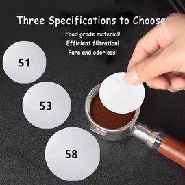 600 pcs Espresso Paper Filter 58.5mm for Screen Carrier 58mm, Unbleached Round Coffee Filter Paper Puck Screen Carrier Coffee Filter Paper White (600 * 58.5mm)