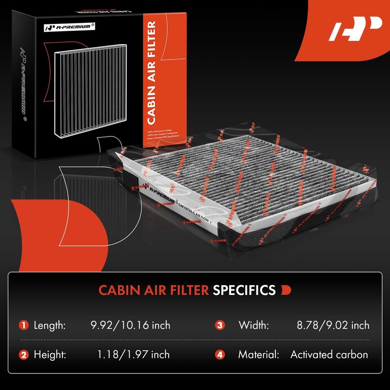 A-Premium 2-PC Engine & Cabin Air Filter with Activated Carbon
