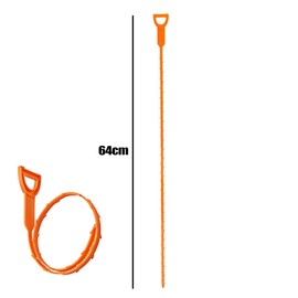Sink Unblocker Tool, Drain Clog Remover Tool Drain Snake Plastics Hair Snake Effectively Cleaning Hair and Debris in Sink and Bathtub for Bathroom Kitchen Bathtub (6, Orange)