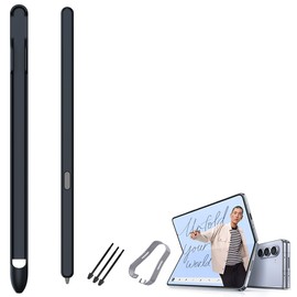 Replacement Slim S Pen Compatible with Galaxy Z Fold6 Without Bluetooth, 4096 Pressure Level Stylus + S-Pen Slot, Stylus Pens for Fold5/Fold4/Fold3-Black