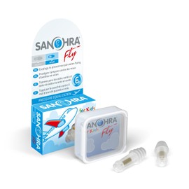 SANOHRA Ear Plugs for Kids Flying – Ages 1+ – 24 dB Pressure Relief at Takeoff and Landing – Reusable – Made in Germany
