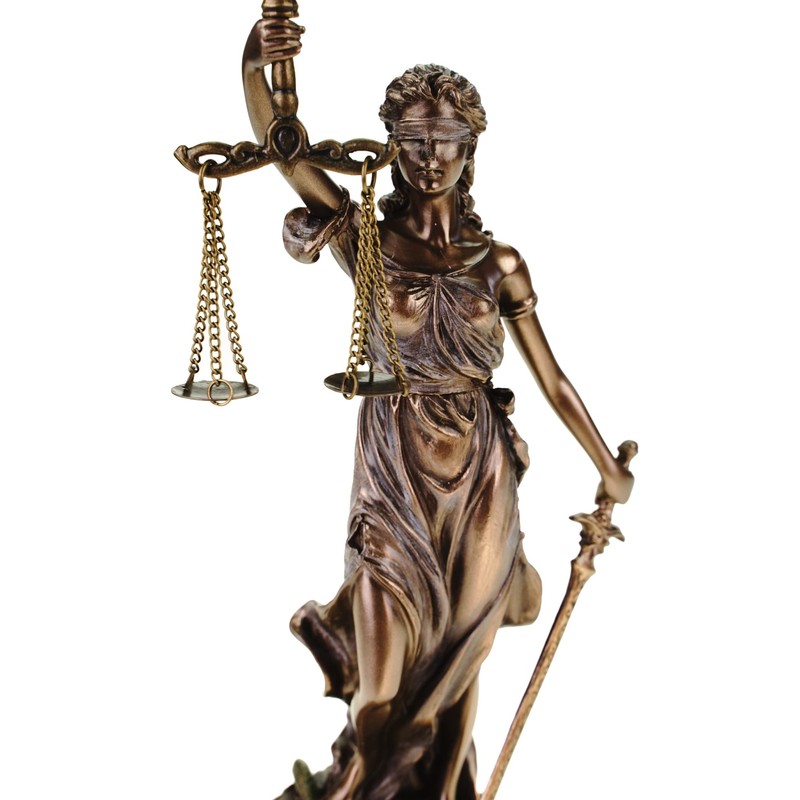 Veronese Justitia Goddess of Justice Bronzed Figurine 21 cm Bronzed