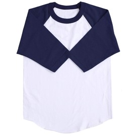 Hat and Beyond Kids Raglan 3/4 Sleeves Baseball T Shirts Baby (XXS (2-3 Yrs 3T), 5ks01_White/Navy)