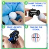 6 Pack Golf Ball Line Marker Tool with Travel Case,