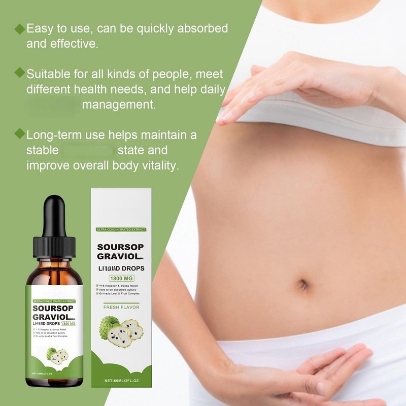 2pcs Organic Soursop Oil,60ml Soursop Goodness Oil,Organic Soursop Extract Liquid