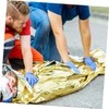 KICHOUSE 10pcs Thermal Insulation Emergency Blankets for Outdoor Survival Windproof