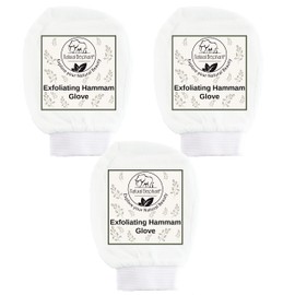 Natural Elephant Exfoliating Hammam Glove Pearl White (Pack of 3)