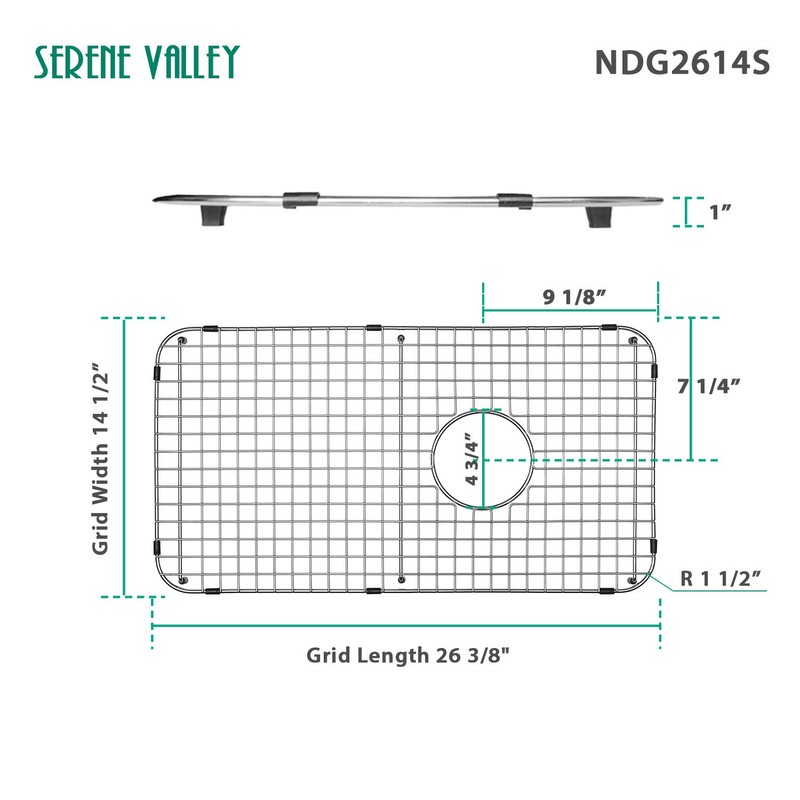 Serene Valley Sink Bottom Grid 26-3/8" x 14-7/16", Basin Rack
