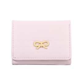 KUANG! Women Fashion Wallets Girls Cute Bow Small Wallet Aesthetic Card Holder ID Window Purse